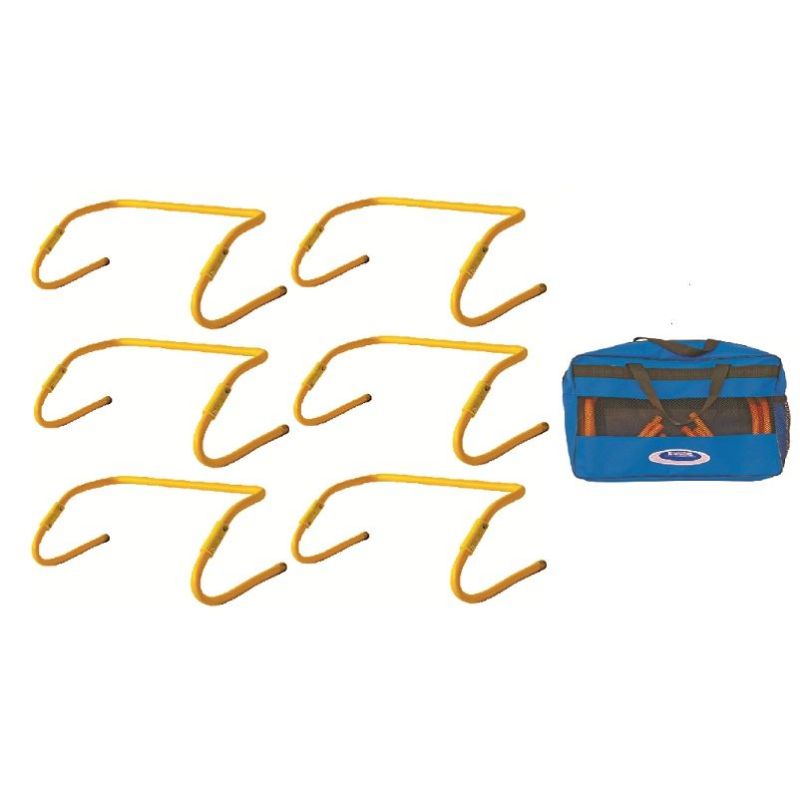 Haies de velocite pliables double hauteur 15 et 30 cmle lot de 6 Haies de velocite pliables double hauteur 15 et 30 cmle lot de 6