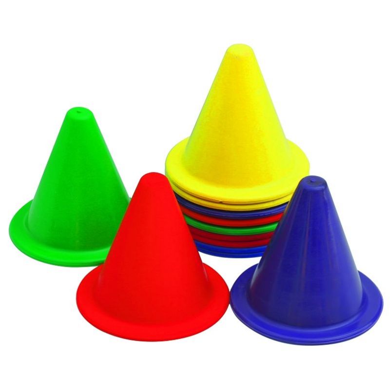 CÔNE CAOUTCHOUC SOUPLE - HAUTEUR 15CM - LOT DE 12 - DIMASPORT CÔNE CAOUTCHOUC SOUPLE - HAUTEUR 15CM - LOT DE 12 - DIMASPORT
