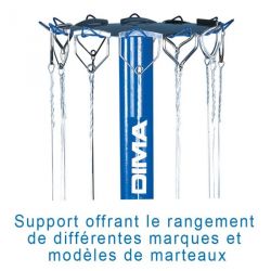 Rolling circular rack for hammers