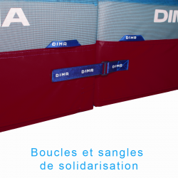 Matelas perche reversible avec caillebotis7.00 x 5.00 x 0.80/0.50m