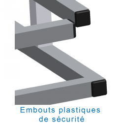Galvanized platform for basic pole vault landing system 4.25x5.00x0.10m