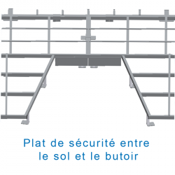 Galvanized platform for basic pole vault landing system 4.25x5.00x0.10m