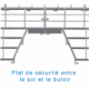 Galvanized platform for basic pole vault landing system 4.25x5.00x0.10m