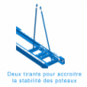 Rails classiques pour poteaux perche avec chariots a fixer - largeur 350mmla paire
