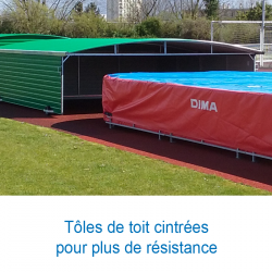Garage / abri extérieur pour rangement matériel 5.10 x 2.20 x 1.90 m