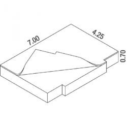 Matelas hauteur grand championnat monohousse confort plus 7.00 x 4.25/4.00 x 0.70m