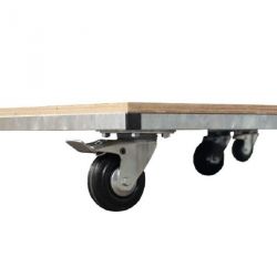 CHARIOT /  PLATEAU DE TRANSPORT SUR ROULETTE 200X200X10CM | DIMASPORT