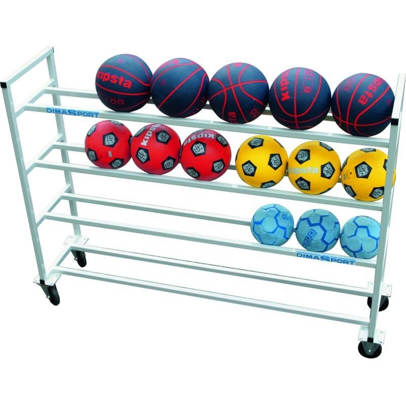 ÉTAGÈRE MOBILE A BALLONS ROUES PIVOTANTES 156X51X143CM | DIMASPORT ÉTAGÈRE MOBILE A BALLONS ROUES PIVOTANTES 156X51X143CM | DIMASPORT