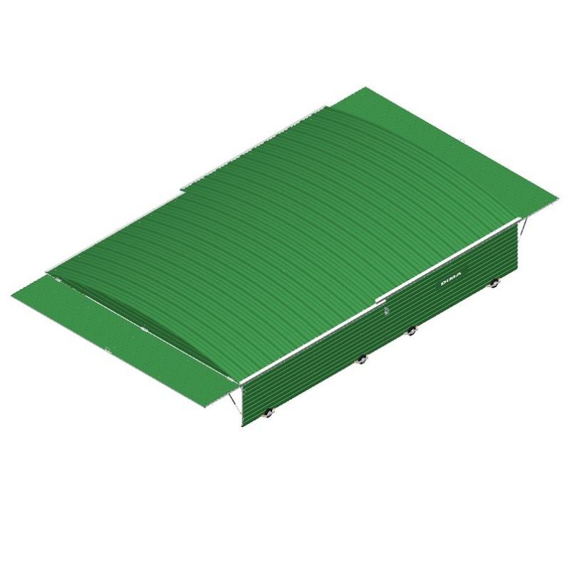 Garage sur roues fixes pour sautoir perche reversible7.80 x 5.60m Garage sur roues fixes pour sautoir perche reversible7.80 x 5.60m