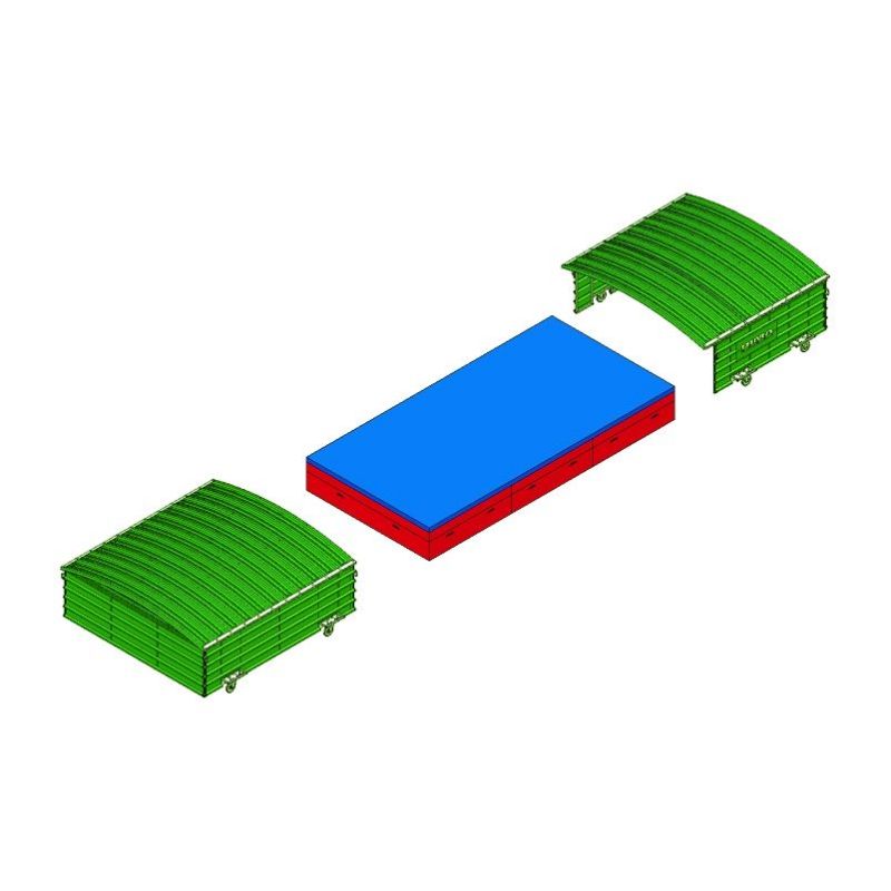 Garage sur roues fixes pour sautoir hauteur international6.50 x 4.60m Garage sur roues fixes pour sautoir hauteur international6.50 x 4.60m